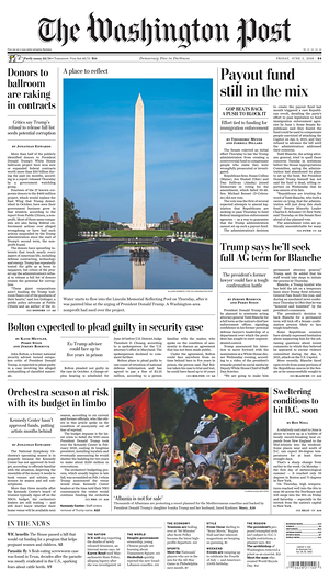 Prima pagina The Washington Post di oggi - Quotidiano estero