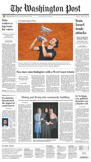 Prima pagina The Washington Post di oggi - Quotidiano estero