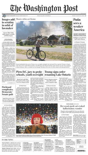Prima pagina The Washington Post di oggi - Quotidiano estero