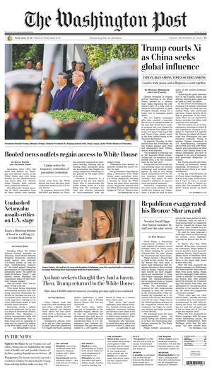 Prima pagina The Washington Post di oggi - Quotidiano estero