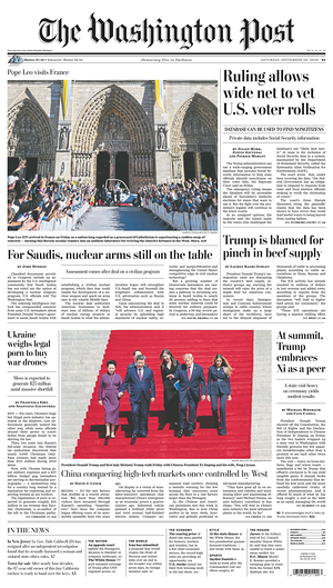 Prima pagina The Washington Post di oggi - Quotidiano estero