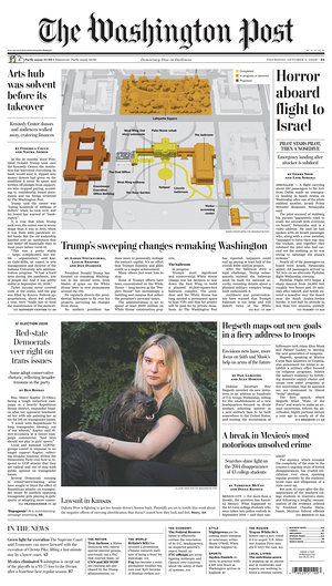 Prima pagina The Washington Post di oggi - Quotidiano estero