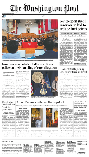 Prima pagina The Washington Post di oggi - Quotidiano estero