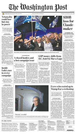 Prima pagina The Washington Post di oggi - Quotidiano estero