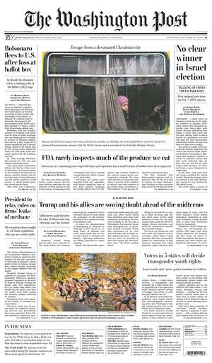Prima pagina The Washington Post di oggi - Quotidiano estero