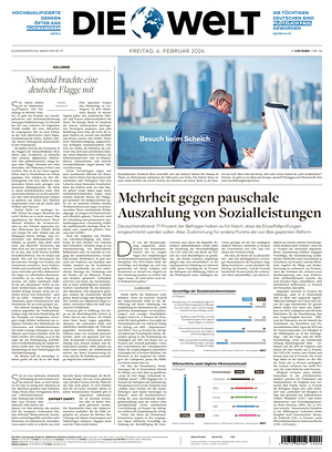 Prima pagina Die Welt di oggi - Quotidiano estero