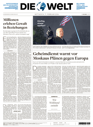 Prima pagina Die Welt di oggi - Quotidiano estero