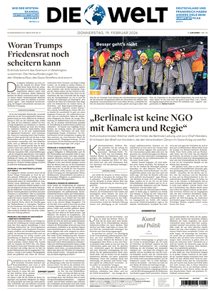 Prima pagina Die Welt di oggi - Quotidiano estero