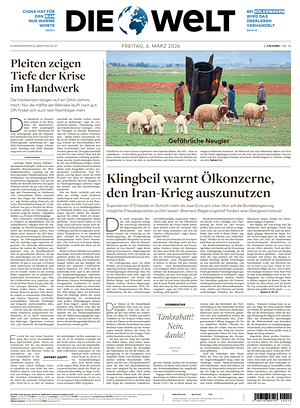 Prima pagina Die Welt di oggi - Quotidiano estero