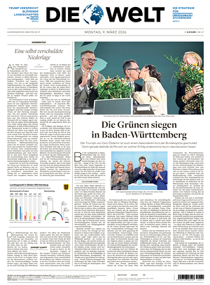 Prima pagina Die Welt di oggi - Quotidiano estero