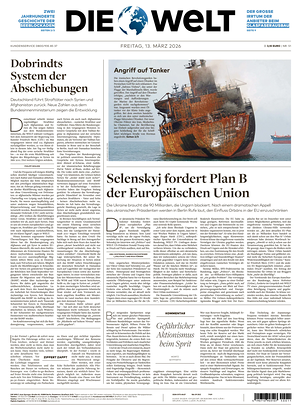 Prima pagina Die Welt di oggi - Quotidiano estero