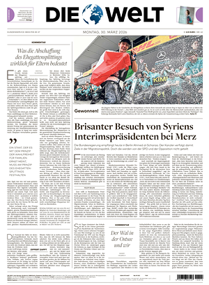 Prima pagina Die Welt di oggi - Quotidiano estero