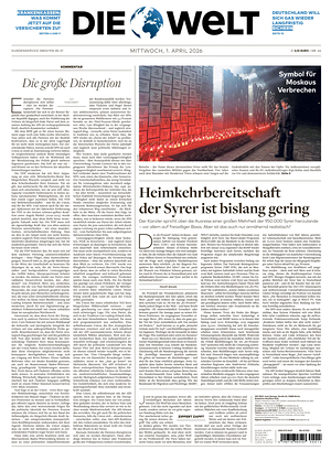 Prima pagina Die Welt di oggi - Quotidiano estero