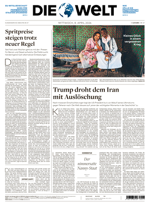 Prima pagina Die Welt di oggi - Quotidiano estero