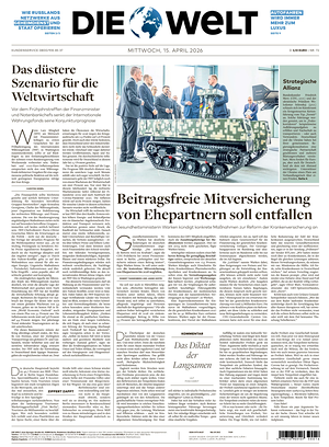Prima pagina Die Welt di oggi - Quotidiano estero