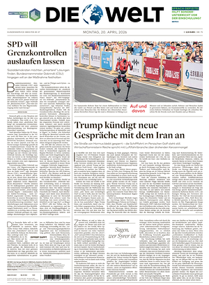 Prima pagina Die Welt di oggi - Quotidiano estero