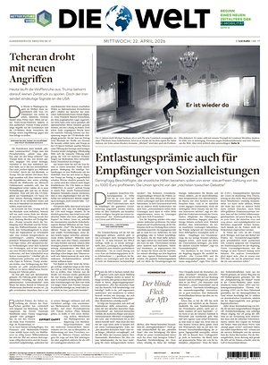 Prima pagina Die Welt di oggi - Quotidiano estero