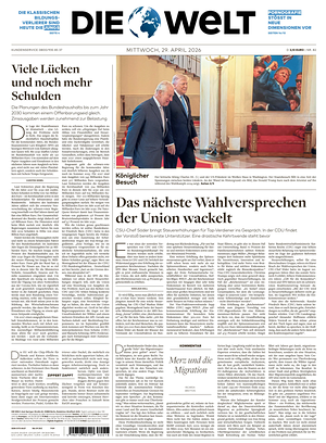 Prima pagina Die Welt di oggi - Quotidiano estero