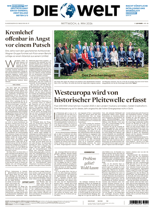 Prima pagina Die Welt di oggi - Quotidiano estero