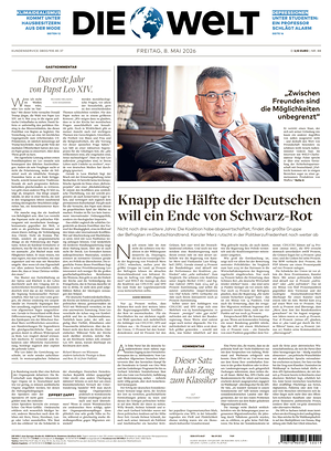 Prima pagina Die Welt di oggi - Quotidiano estero
