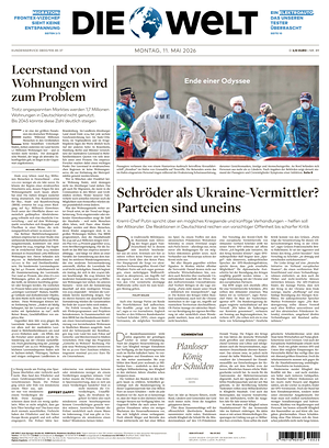 Prima pagina Die Welt di oggi - Quotidiano estero