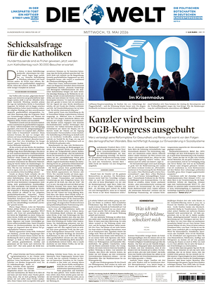 Prima pagina Die Welt di oggi - Quotidiano estero