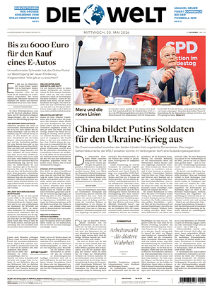 Prima pagina Die Welt di oggi - Quotidiano estero