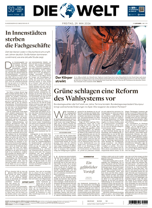 Prima pagina Die Welt di oggi - Quotidiano estero