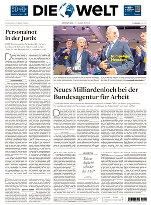 Prima pagina Die Welt di oggi - Quotidiano estero
