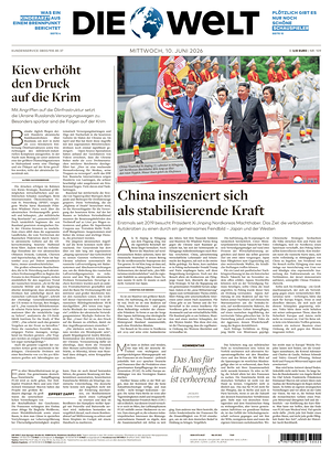 Prima pagina Die Welt di oggi - Quotidiano estero