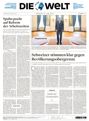 Prima pagina Die Welt di oggi - Quotidiano estero