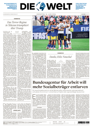 Prima pagina Die Welt di oggi - Quotidiano estero