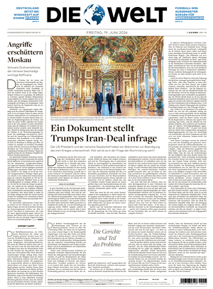 Prima pagina Die Welt di oggi - Quotidiano estero