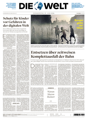 Prima pagina Die Welt di oggi - Quotidiano estero