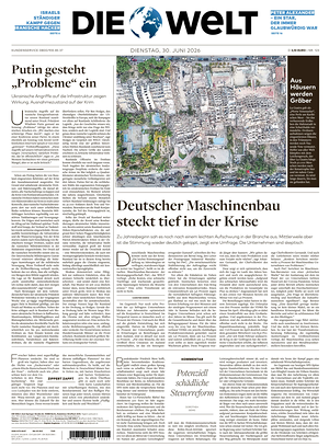Prima pagina Die Welt di oggi - Quotidiano estero