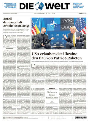 Prima pagina Die Welt di oggi - Quotidiano estero