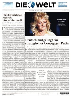 Prima pagina Die Welt di oggi - Quotidiano estero
