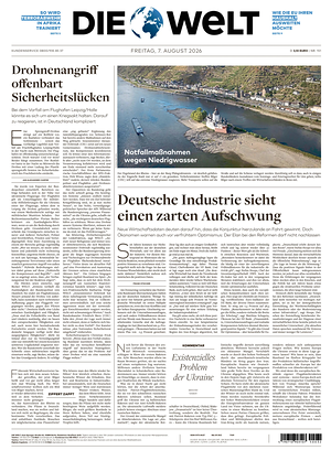 Prima pagina Die Welt di oggi - Quotidiano estero