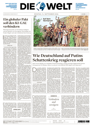 Prima pagina Die Welt di oggi - Quotidiano estero