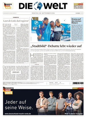 Prima pagina Die Welt di oggi - Quotidiano estero