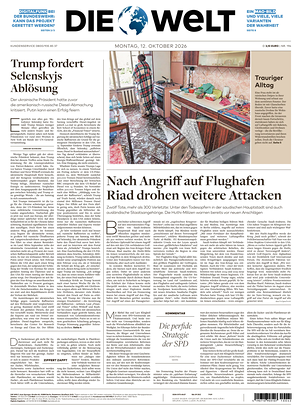 Prima pagina Die Welt di oggi - Quotidiano estero