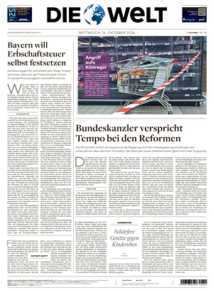Prima pagina Die Welt di oggi - Quotidiano estero