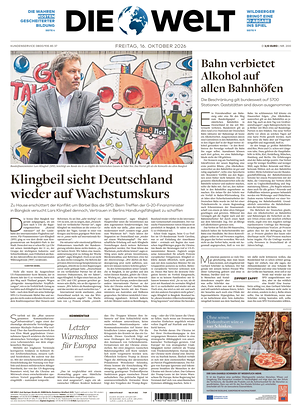 Prima pagina Die Welt di oggi - Quotidiano estero